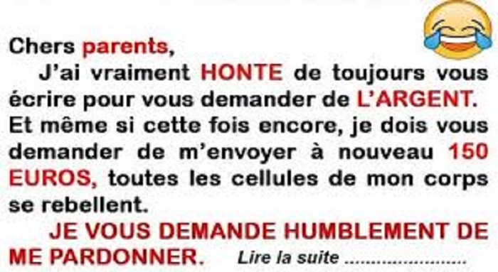 Gratuit Images Blague Petite Lettre D Un Mec A Ses Parents actualisé par