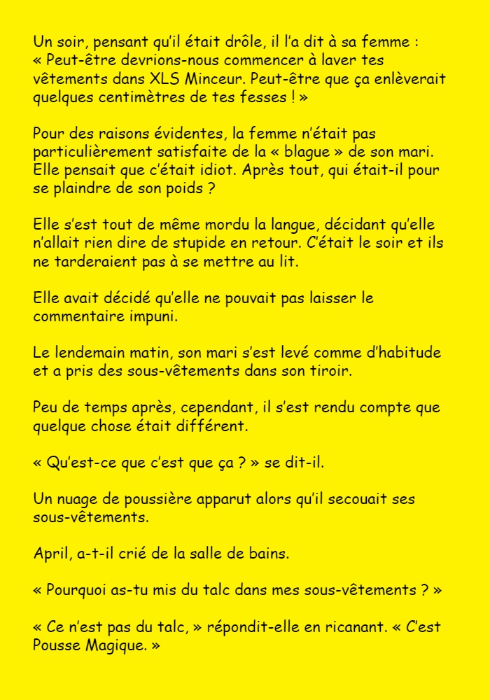 Téléchargement gratuit Images Blague Pensant Qu Il Etait Drole Il L A Dit A Sa Femme dernière par